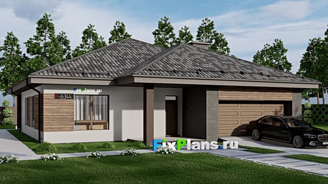 Одноэтажный дом F-6344