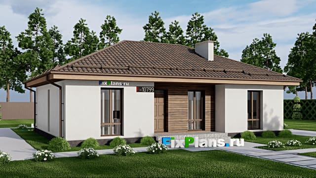 Одноэтажный дом F-10799