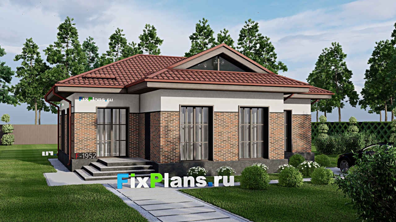 Одноэтажный дом F - 1952 — фасад
